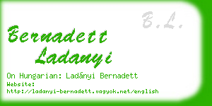 bernadett ladanyi business card